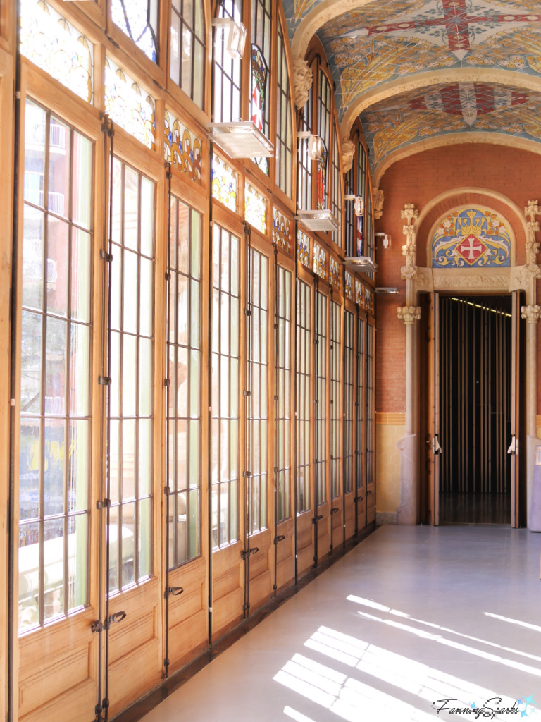 Ornate Glass Hallway at Sant Pau Art Nouveau Site   @FanningSparks