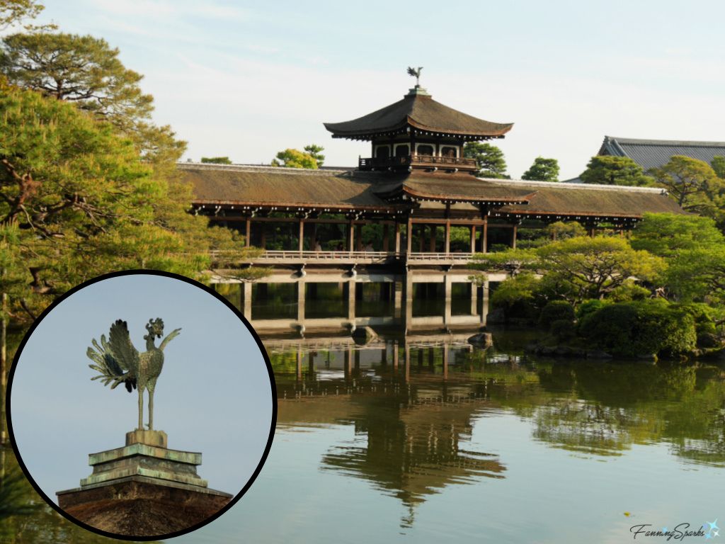 Phoenix on Taihei-kaku Bridge in Heian Jingu Shrine in Kyoto Japan   @FanningSparks