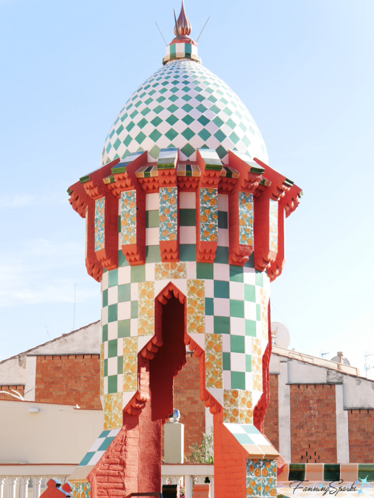 Rooftop Tower at Casa Vicens Gaudí in Barcelona Spain   @FanningSparks