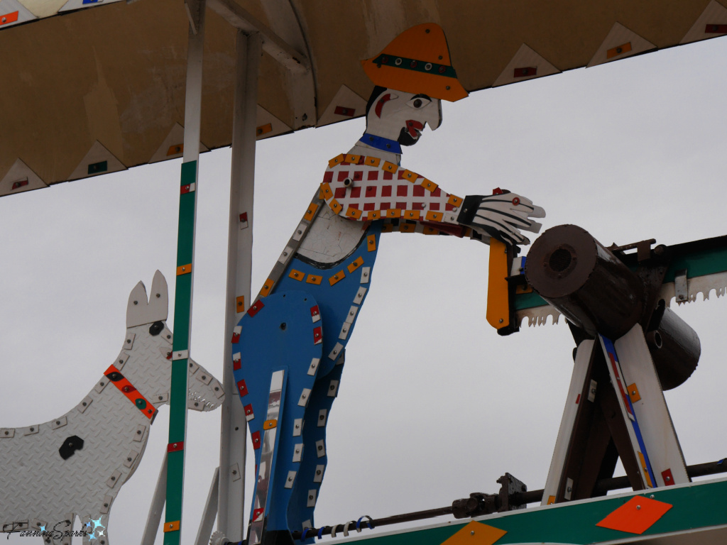 Saw Dog Whirligig by Vollis Simpson Closeup at Whirligig Park in Wilson NC   @FanningSparks