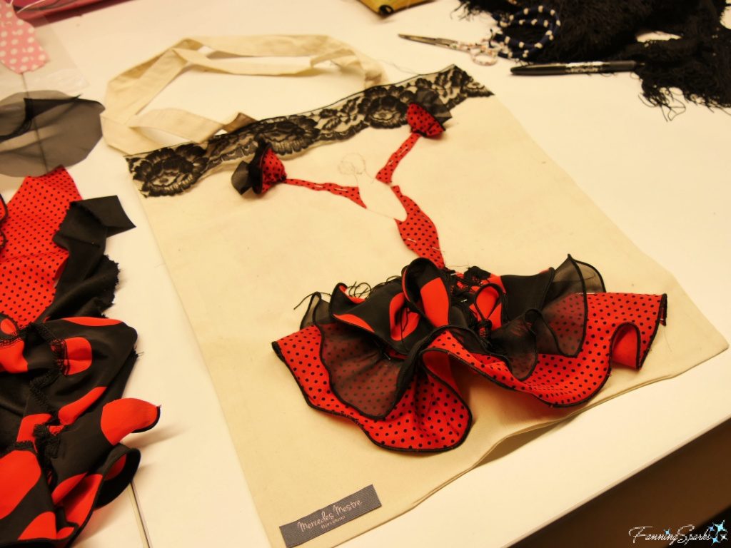 Sewing a Traditional Flamenco Inspired Project in Barcelona Spain   @FanningSparks