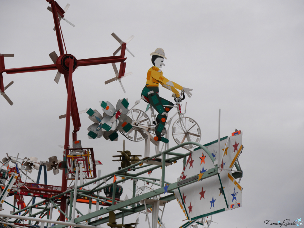 V SIMPSON Whirligig by Vollis Simpson Closeup at Whirligig Park in Wilson NC @FanningSparks