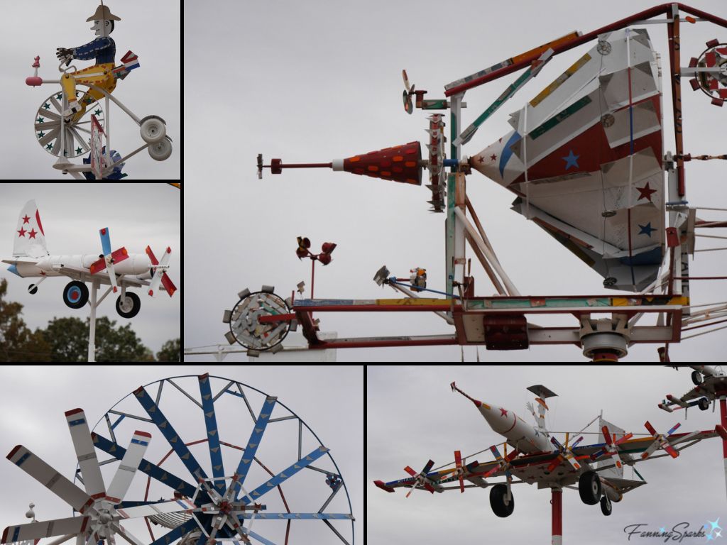 Various Whirligig Components by Vollis Simpson at Whirligig Park in Wilson NC   @FanningSparks