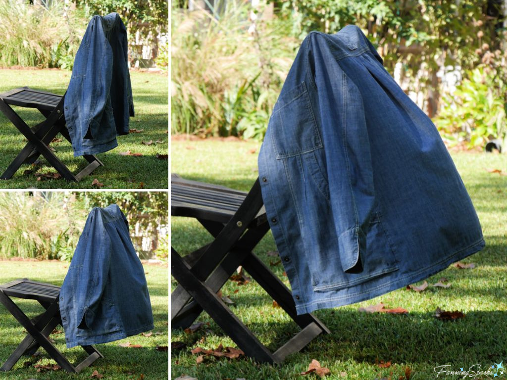 My Favorite Gardening Smock on Garden Chair   @FanningSparks