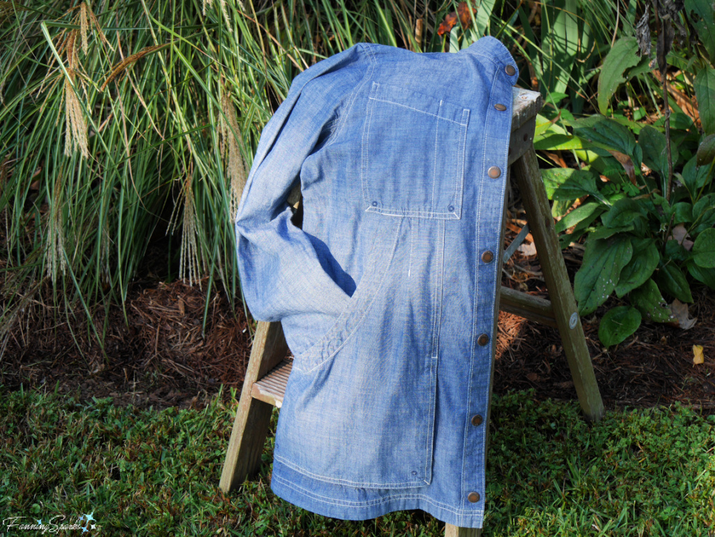 My Favorite Gardening Smock on Step Stool   @FanningSparks