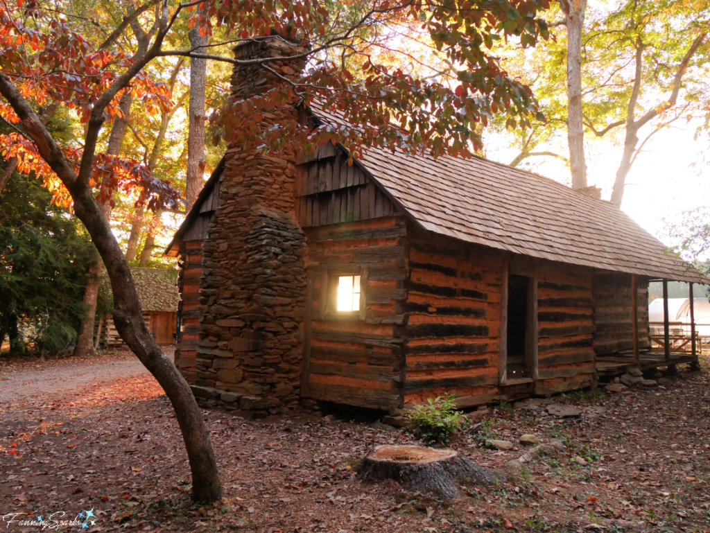 Sunlight Through Log Cabin at John C Campbell Folk School   @FanningSparks