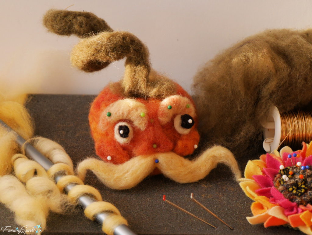 Composing My Needle Felted Pumpkin’s Face   @FanningSparks