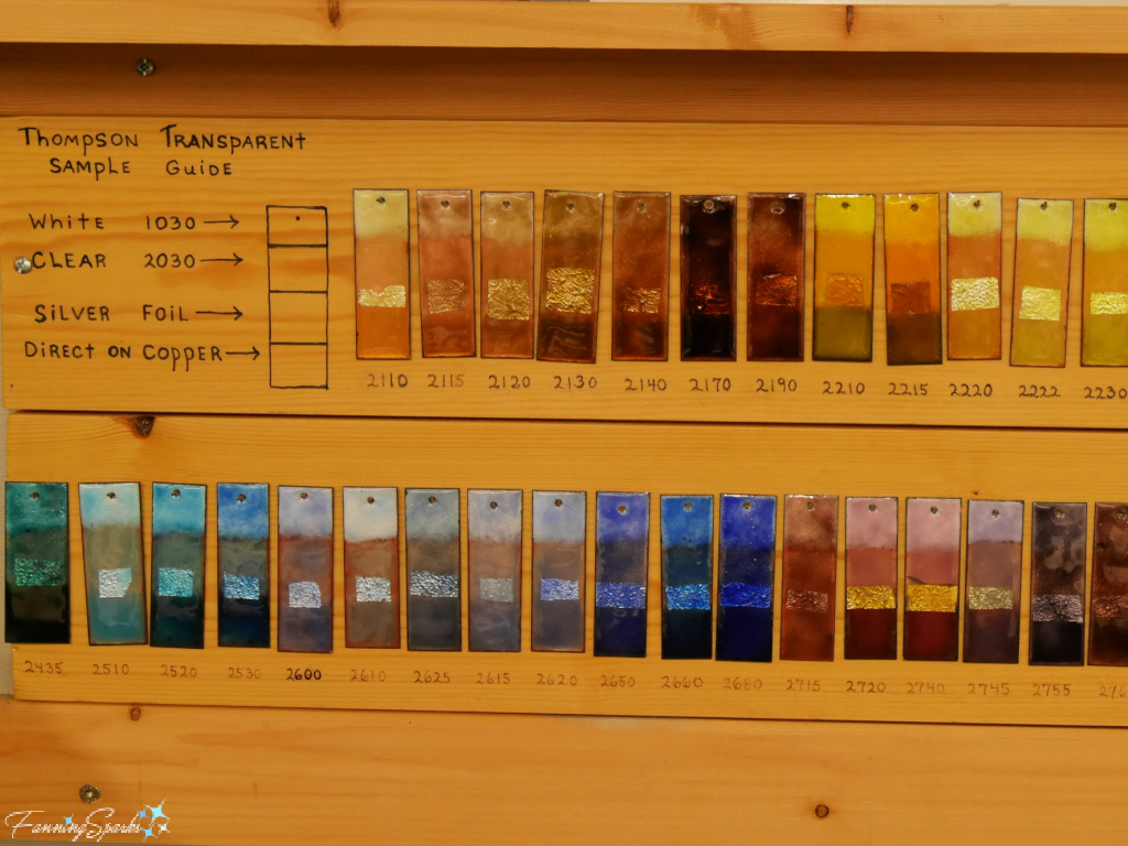 Enamel Color Samples in Enameling Studio at John C Campbell Folk School   @FanningSparks