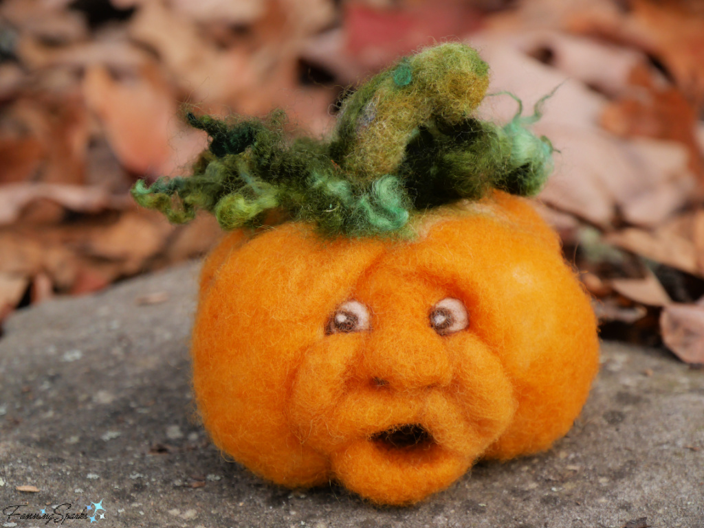 Needle Felted Yellow Pumpkin by Jodie Graham   @FanningSparks