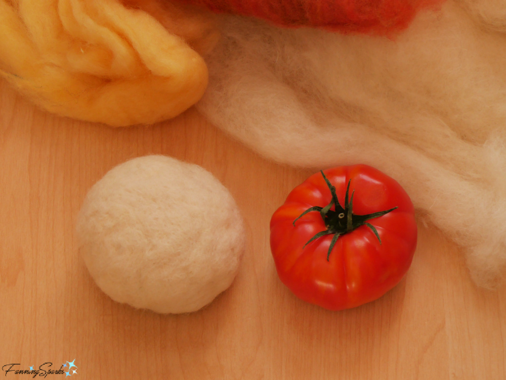 Shaping my Needle Felted Pumpkin Similar to a Tomato   @FanningSparks