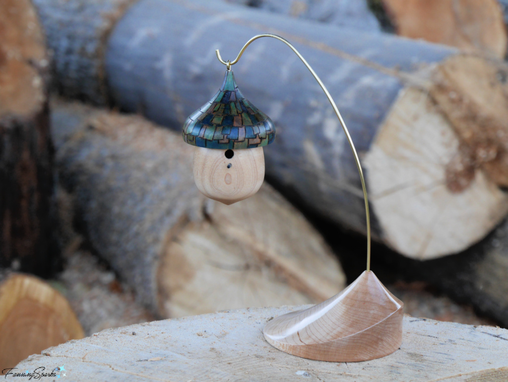 Turned Wood Miniature Birdhouse by Steve Pritchard   @FanningSparks