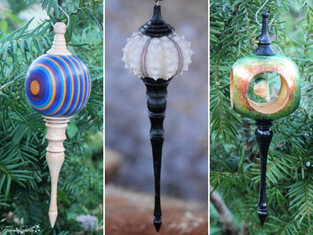 Turned Wood Ornaments Made by Steve Pritchard   @FanningSparks