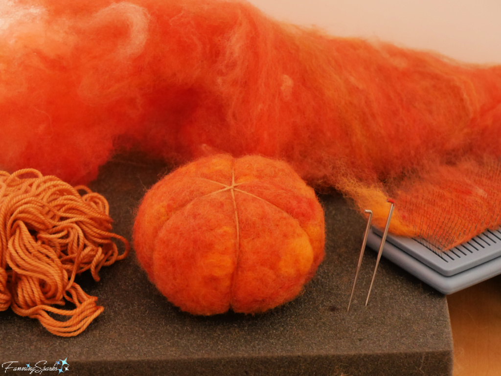 Orange Colors of Wool for Needle Felting