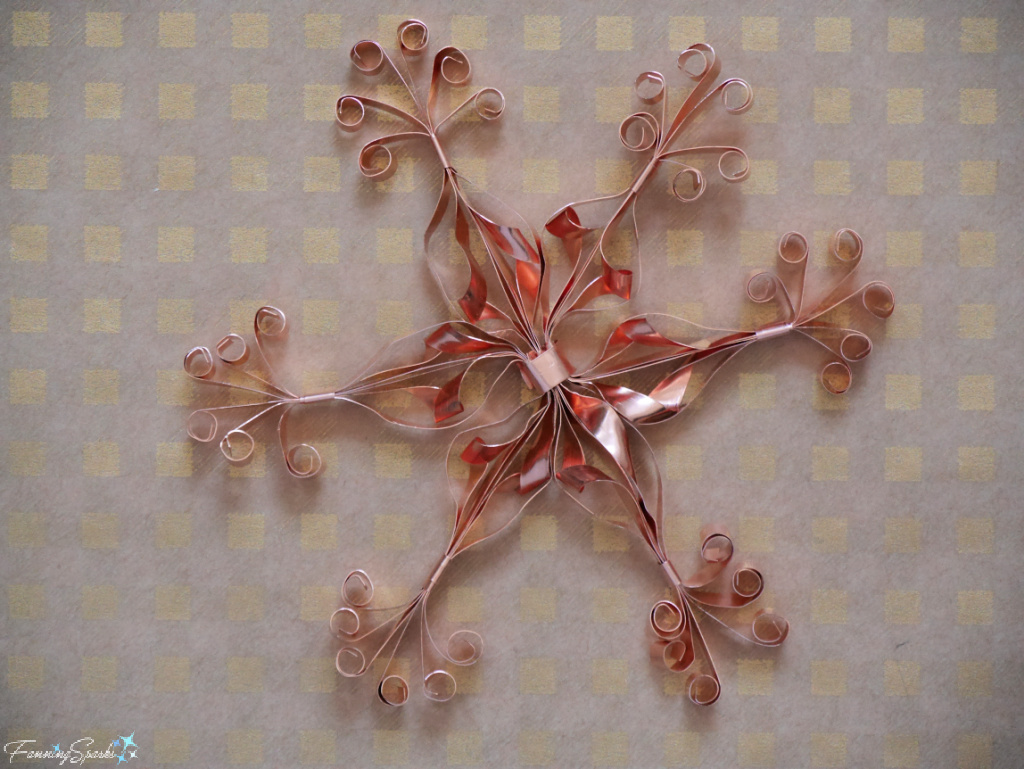 3 Bundles of Strips Secured for Curly Copper Snowflake   @FanningSparks