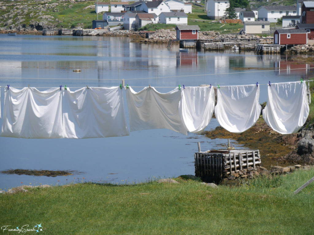Bedding on Clothesline in Fogo Island Newfoundland   @FanningSparks