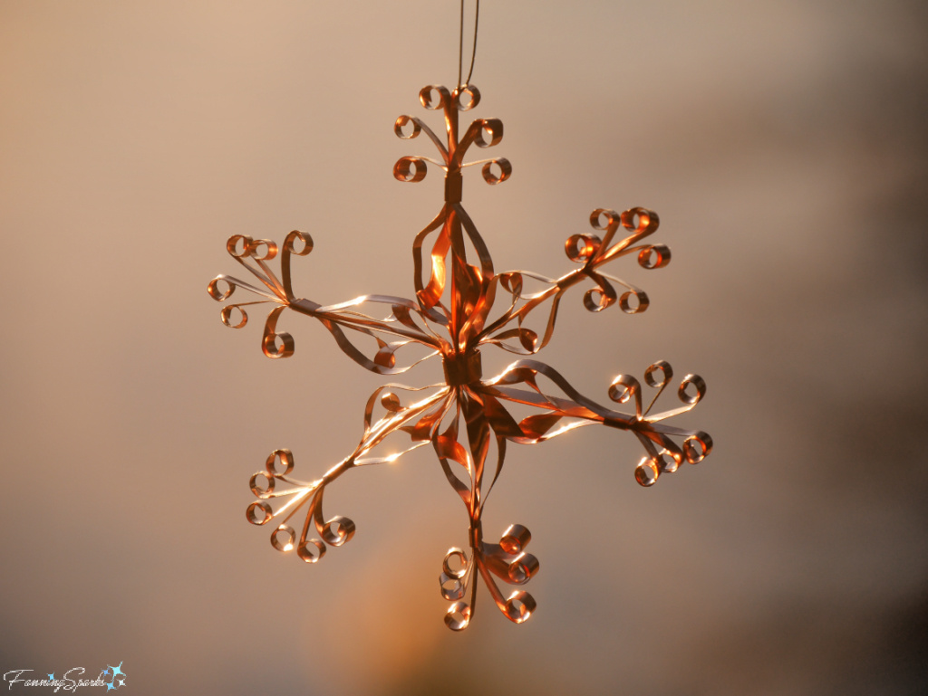 Curly Copper Snowflake Sparkles in Sunlight   @FanningSparks