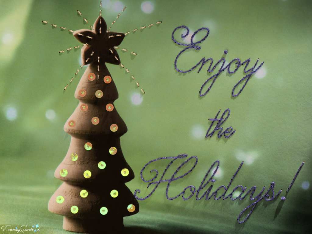 Enjoy the Holidays 2023 – Paper Embroidery   @FanningSparks