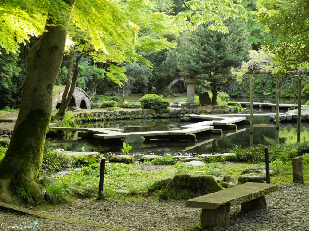 Garden and Pond at Oyama Jinja Shrine in Kanazawa Japan   @FanningSparks