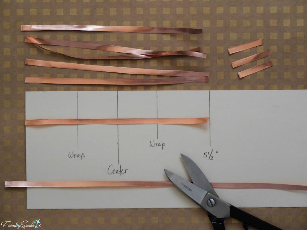 Preparing 6 Strips for Curly Copper Snowflake   @FanningSparks