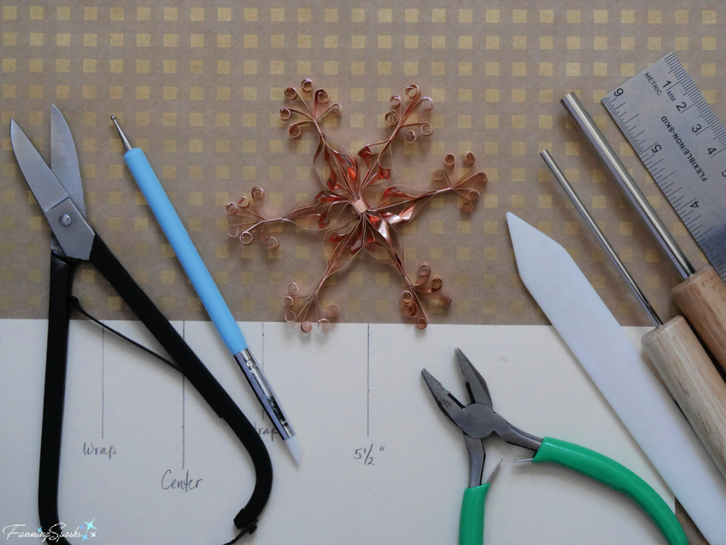 Tools Needed for Curly Copper Snowflake   @FanningSparks