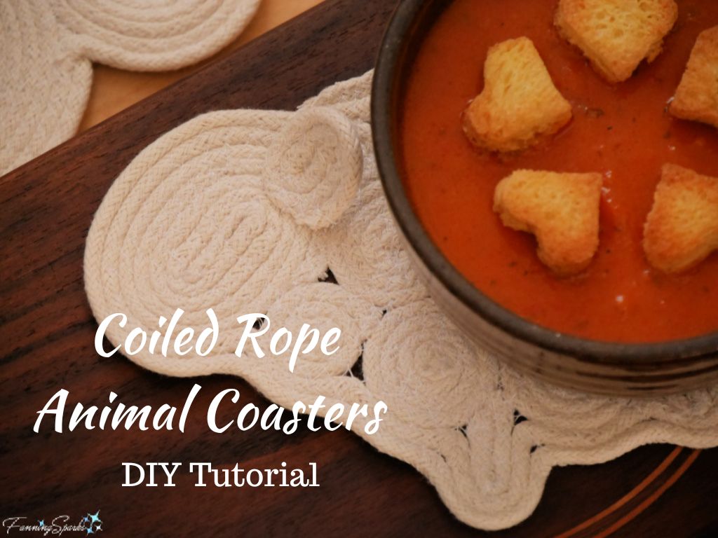 Coiled Rope Animal Coasters DIY Tutorial   @FanningSparks