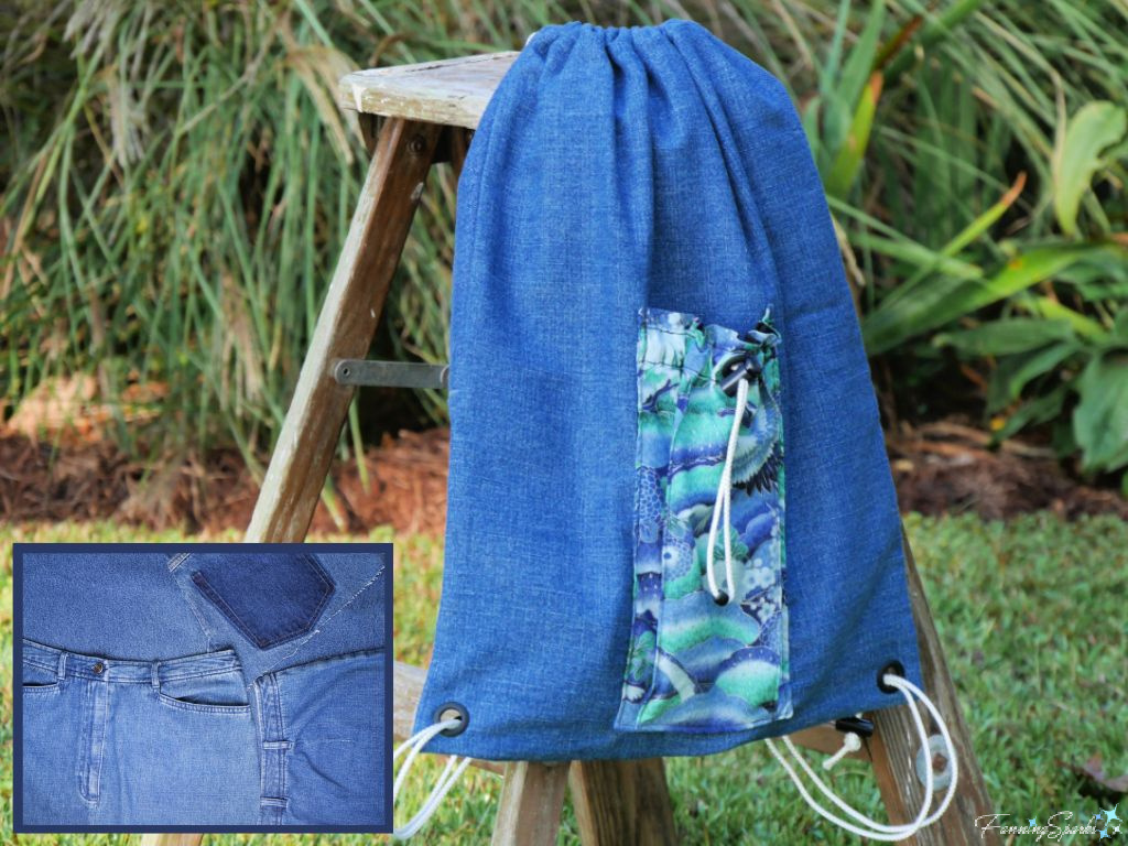 FanningSparks Drawstring Backpack Before and After   @FanningSparks