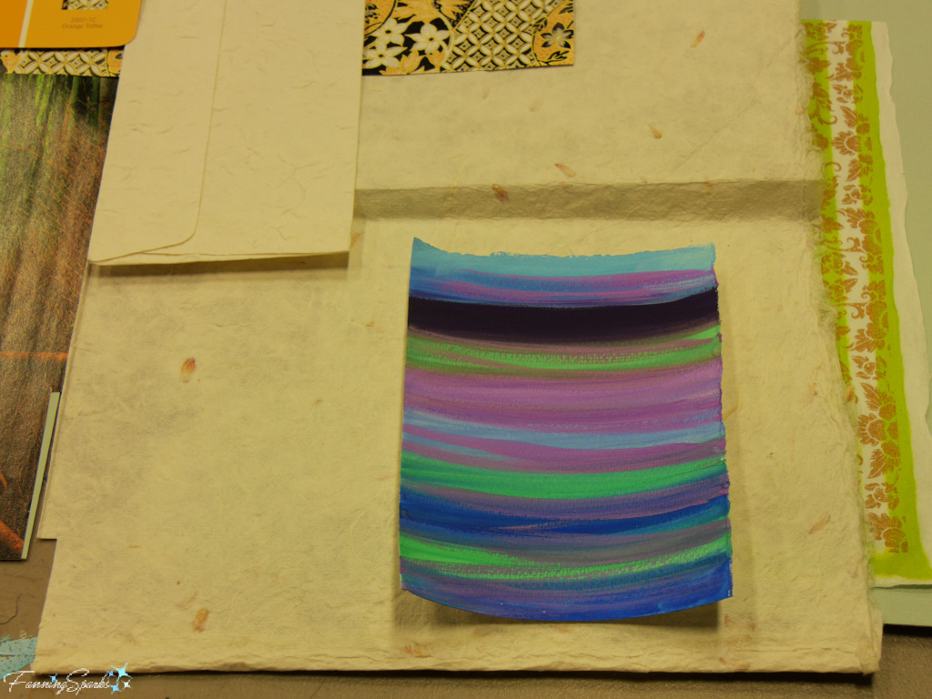 Blue Stripes Watercolor for Collage  @FanningSparks