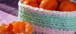 T-Shirt Yarn Basket with Mandarin Oranges @FanningSparks