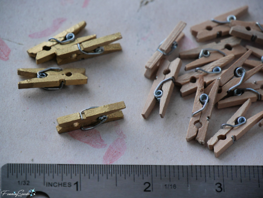 Tiny Clothespins for Caroma Buster   @FanningSparks