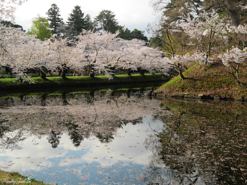 Clouds Reflected in Hirosaki Castle Moat Japan   @FanningSparks   