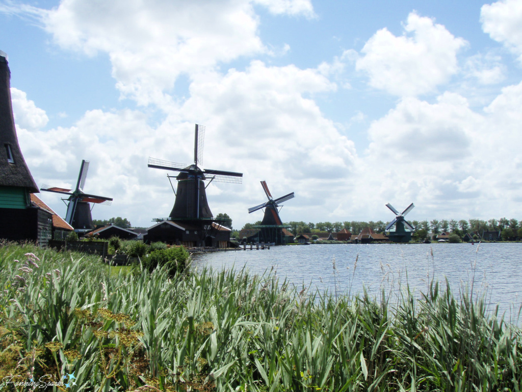 Historic Windmills in the Zaanse Schans Netherlands   @FanningSparks   