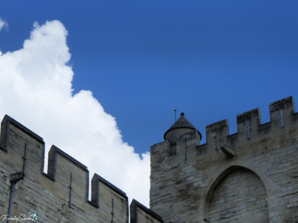 Puffy White Clouds Over Rooftops in Avignon France   @FanningSparks   