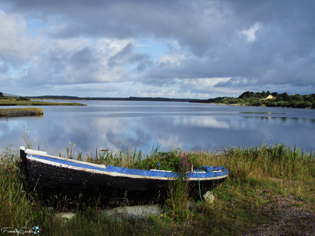 Rowboat Under Cloudy Sky in Galway Ireland   @FanningSparks   