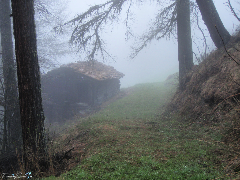 Wooden Shack in Fog in Zermatt Switzerland   @FanningSparks   