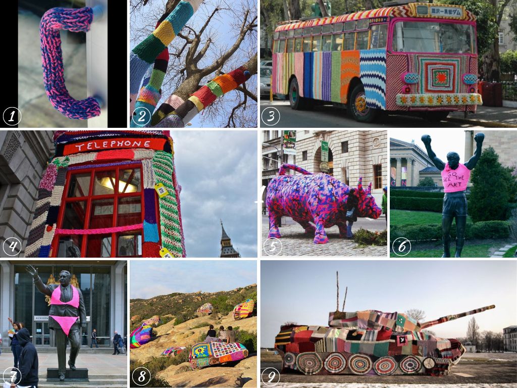 Yarn Bombing Iconic Projects 2005 - 2015