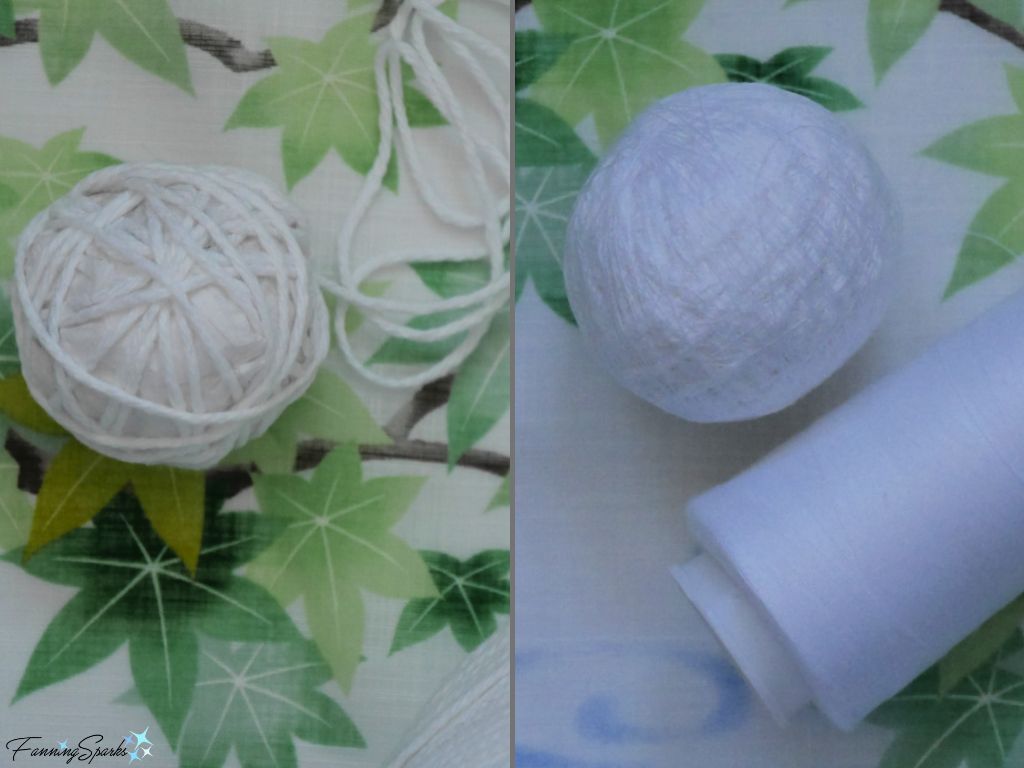 Forming and Wrapping My Temari Ball Core with Yarn and Thread   @FanningSparks