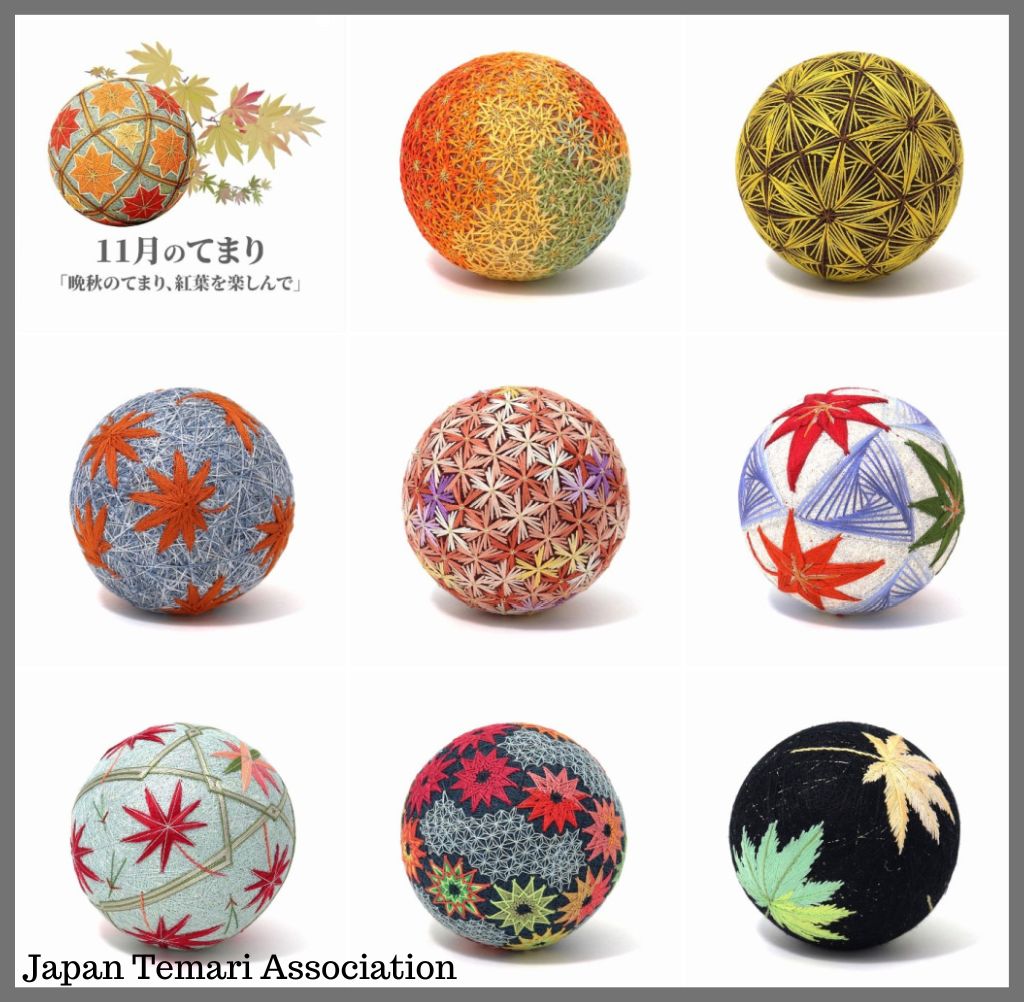 Japan Temari Association Temari Bunko - Instagram Page – November Exhibit   @FanningSparks