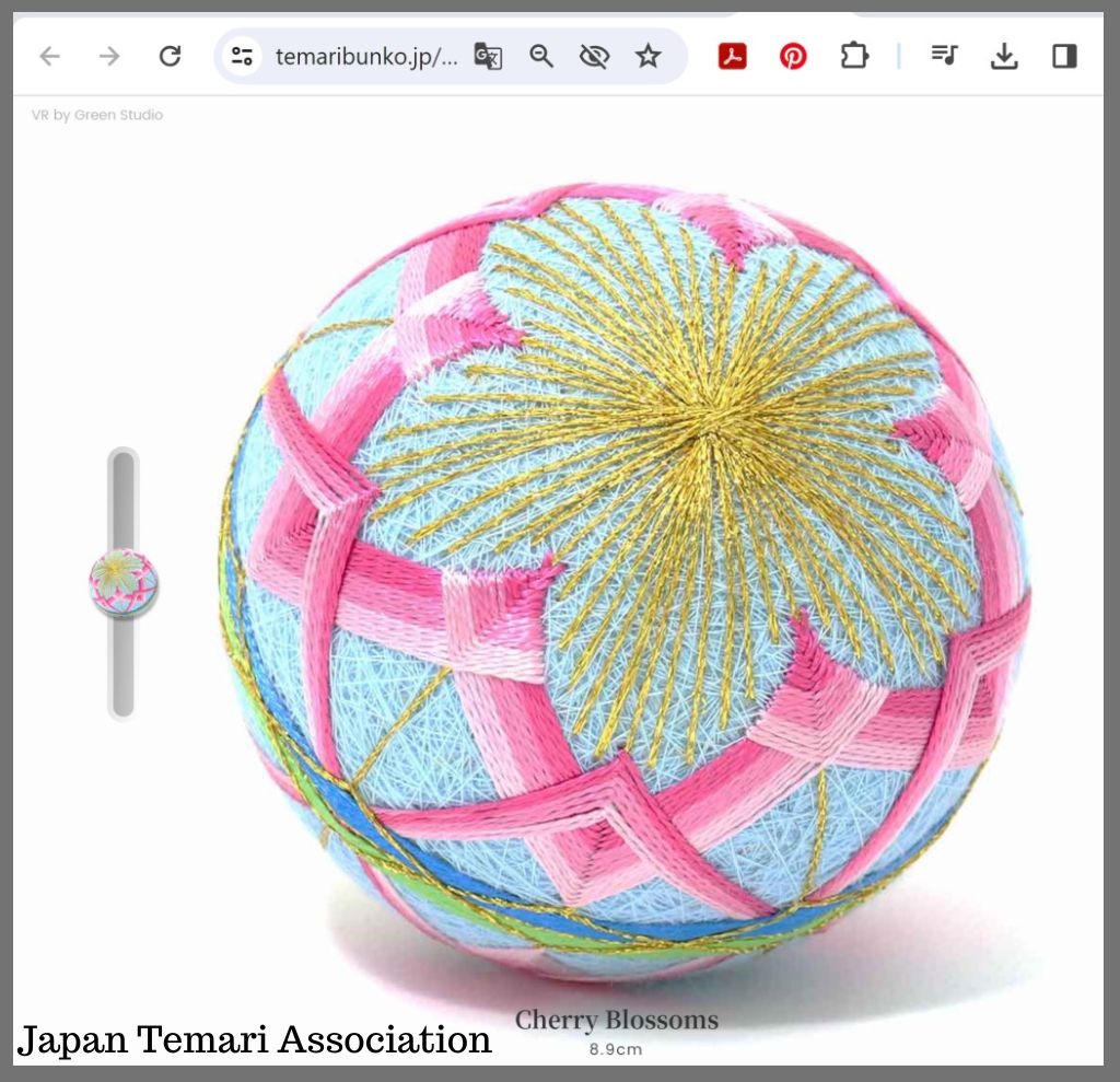 Japan Temari Association Temari Bunko - Virtual Reality Display of Cherry Blossoms   @FanningSparks