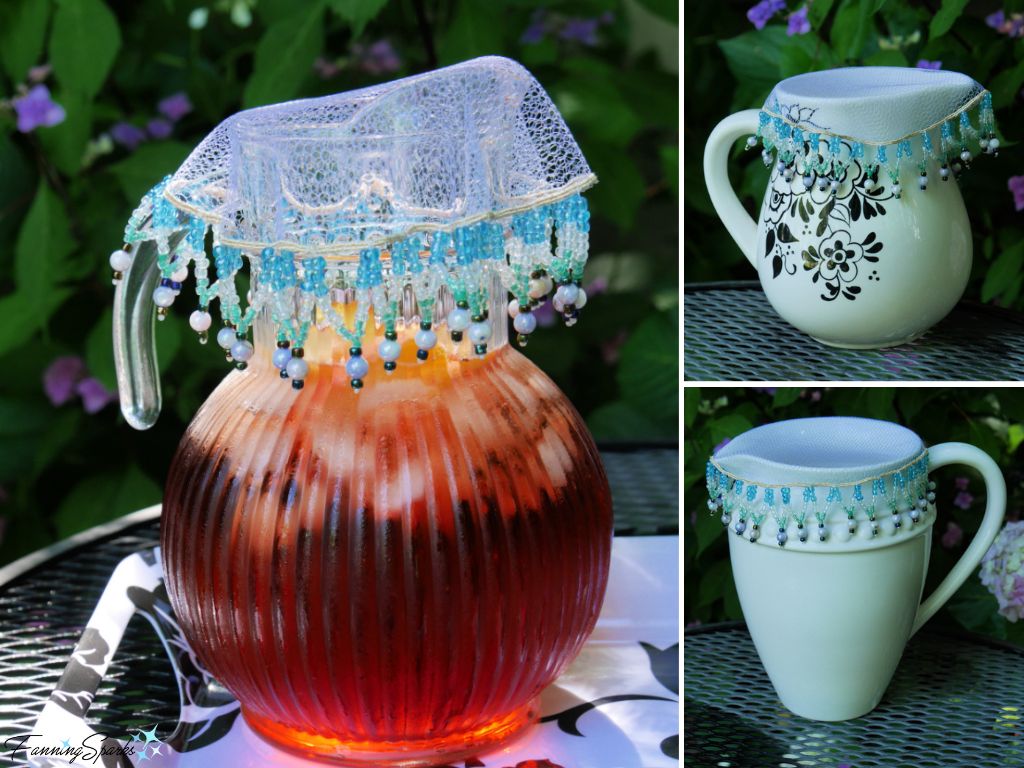 Alfresco Dining Beaded Cover on 3 Pitchers   @FanningSparks