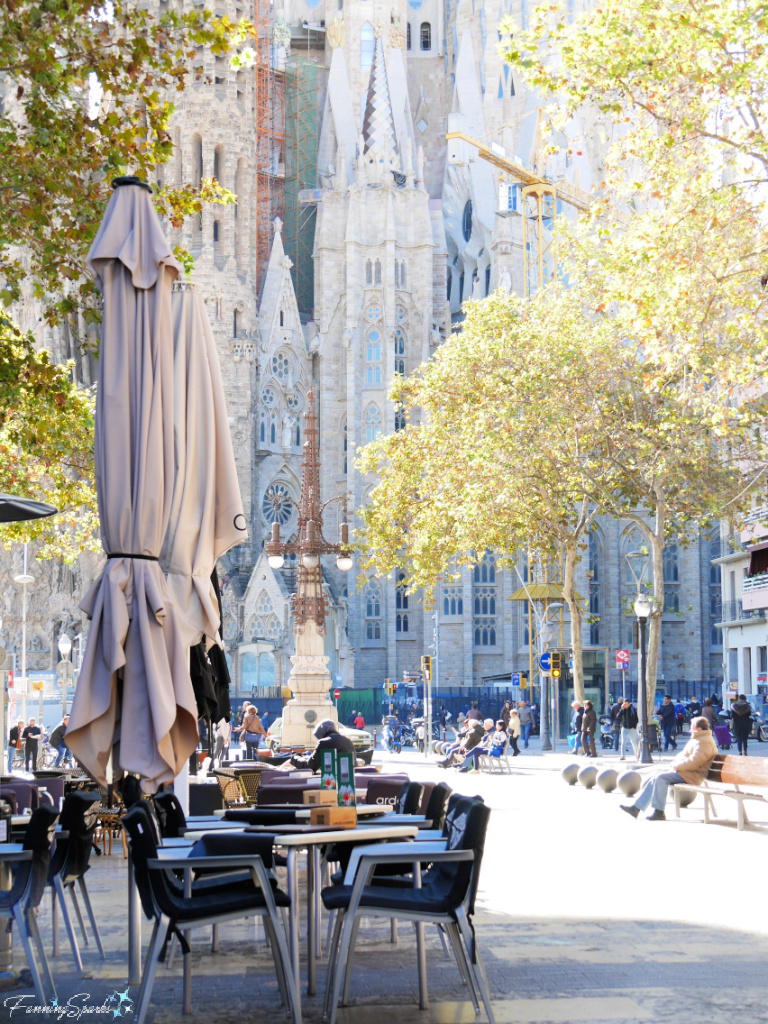 Café by Basílica of the Sagrada Família in Barcelona Spain   @FanningSparks