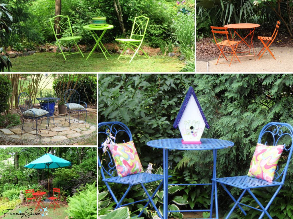 Colorful Bistro Seating in Georgia Gardens   @FanningSparks