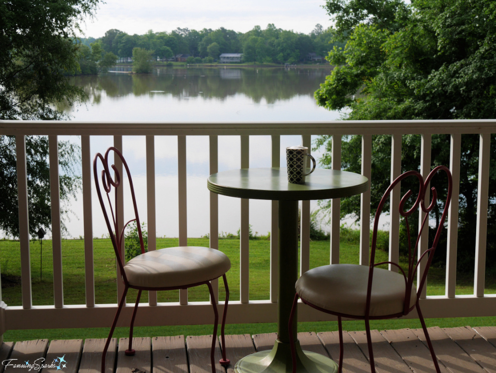 Our Bistro Seating Overlooking Lake Oconee Georgia   @FanningSparks