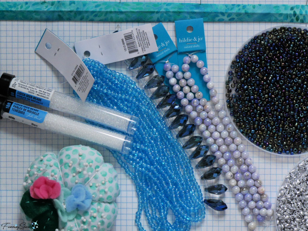 Beading Options to Trim Top Ring of Upcycled Accent Lamp Shade   @FanningSparks