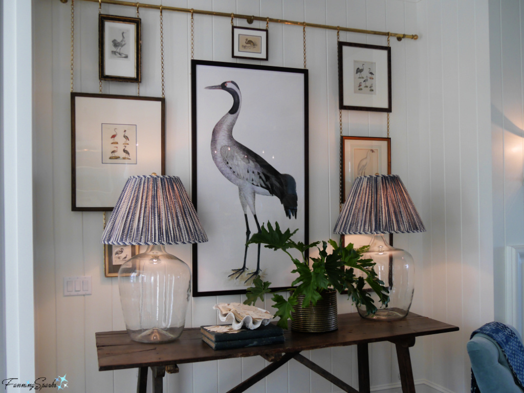 Pair of Lamps and Wall Art at Amelia Southern Living Idea House 2019   @FanningSparks