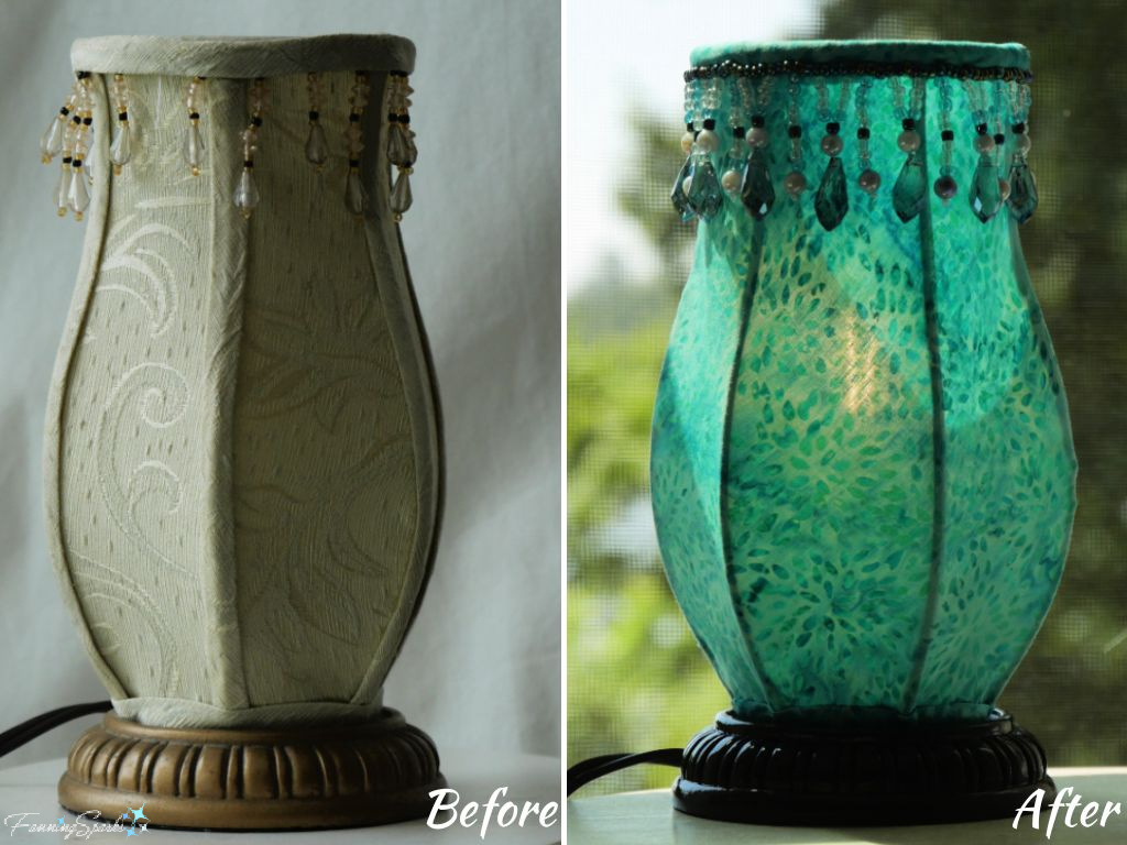 Upcycled Accent Lamp - Before and After   @FanningSparks