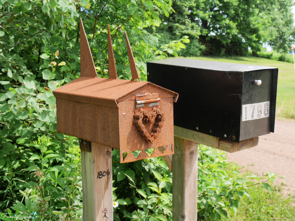 2 Mailboxes in Opposing Styles on Prince Edward Island   @FanningSparks