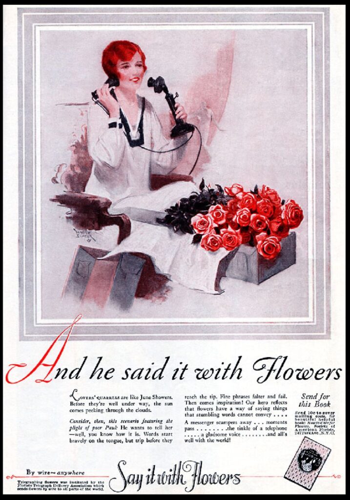 Society of American Florists - 1927 Say It With Flowers Advertisement