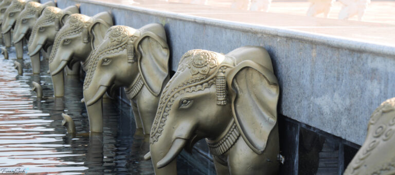 Elephant Fountain at BAPS Shri Swaminarayan Hindu Temple in Lilburn Georgia @FanningSparks