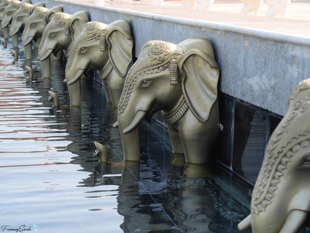 Elephant Fountain at BAPS Shri Swaminarayan Hindu Temple in Lilburn Georgia   @FanningSparks