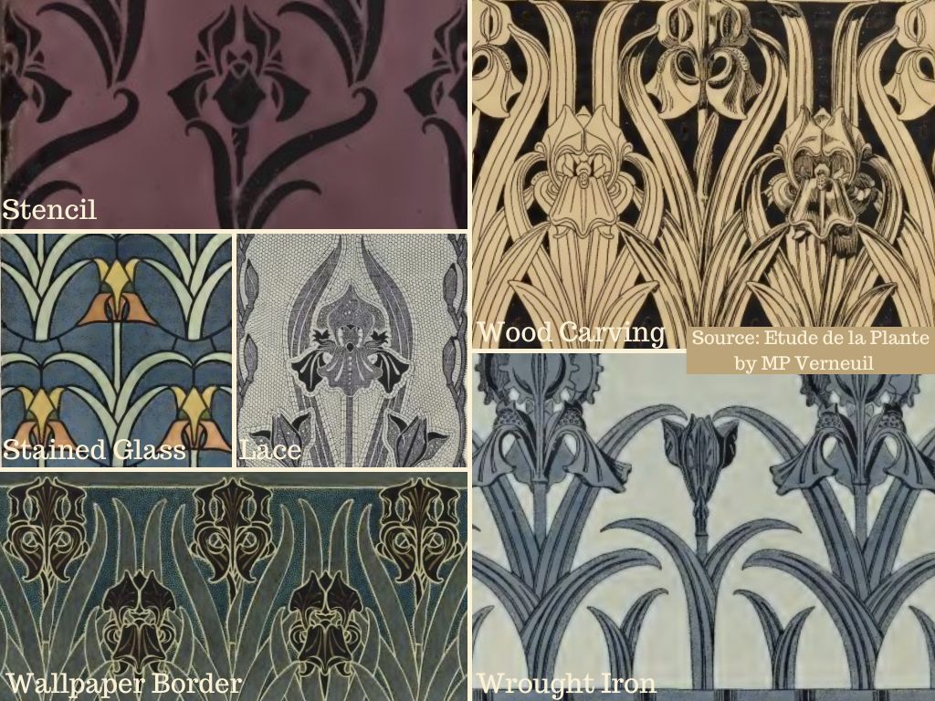 Verneuil Potential Applications of German Bearded Iris Motif   @FanningSparks